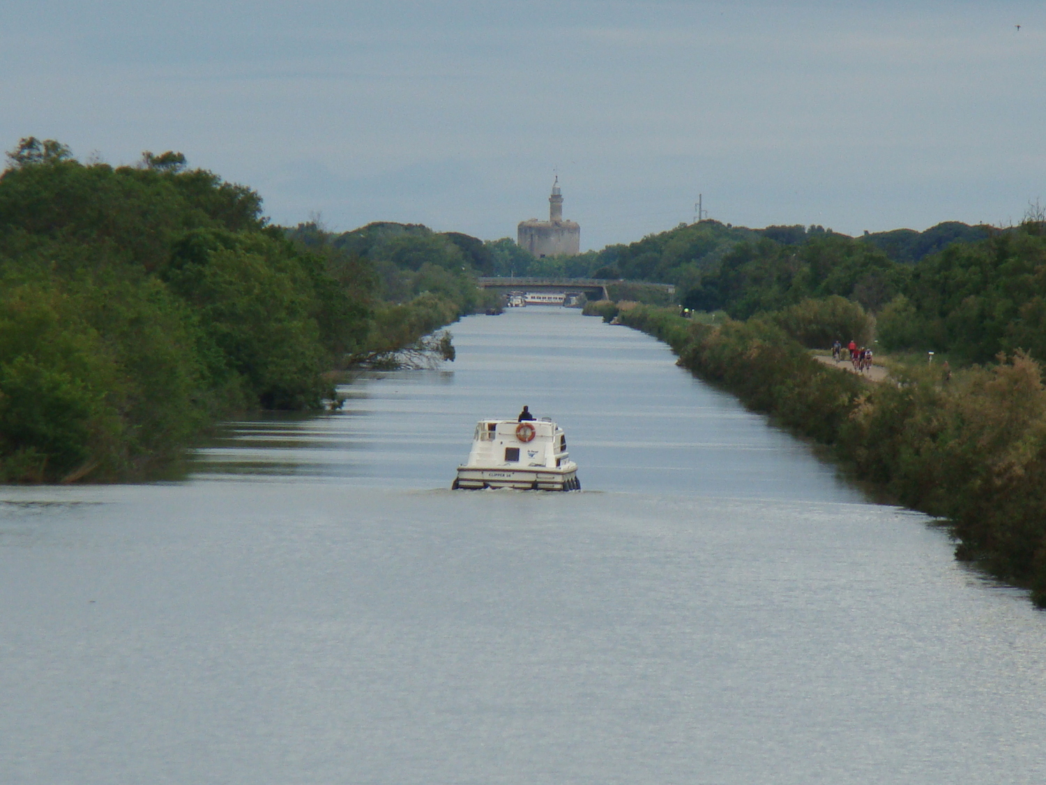 Canal with Aigues-Mortes in the distance
